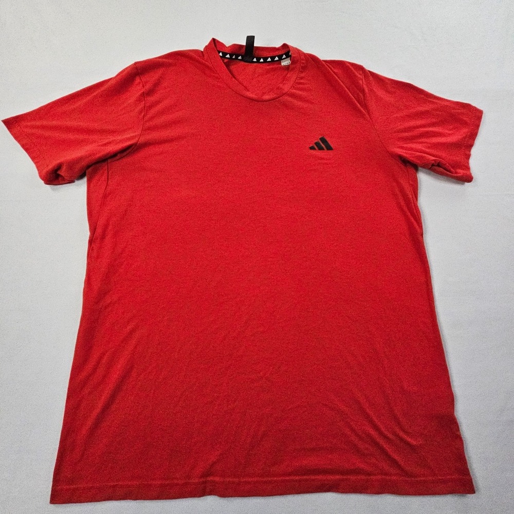 adidas Aeroready Red Short Sleeve Polyester Cotton T-Shirt Men's XL